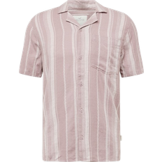 Hollister Boxy Short Sleeve Striped Shirt - Beige