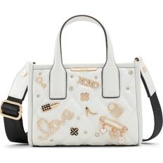 Aldo Keylani Synthetic Small Satchel Bag Black/White