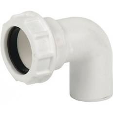 Plastic Waste-pipes FloPlast White Compression Waste 90 Bend 32mm