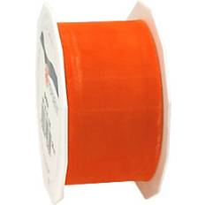 PRÄSENT C.E. Pattberg 40 mm 25 m Organza Ribbon Sheer, Orange