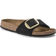 Birkenstock Madrid Big Buckle Nubuk Leather - Black