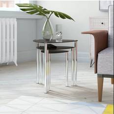 Glass Nesting Tables Aspect Arena Of 3 Nesting Table