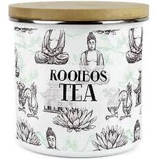 Red Kitchen Containers Home Rooibos Tea Storage Oriental Scene Kitchen Container