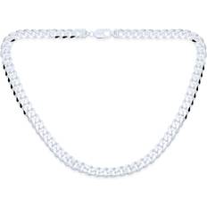 Bling Jewelry Solid Box or Diamond Cut Cuban Curb Chain Necklace 8mm - Silver