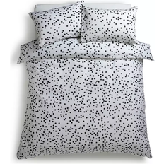 Habitat Dot Penny Duvet Cover Black, White (200x200cm)