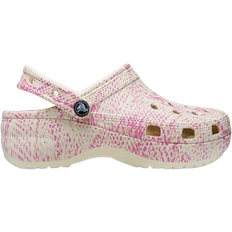 Crocs Classic Platform Snake Print Clog - Bone/Multi