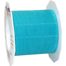 PRÄSENT C.E. Pattberg Organza Ribbon, Turquoise, 72mm-25m