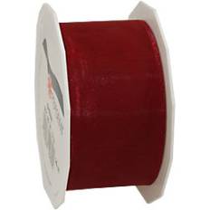 PRÄSENT C.E. Pattberg Organza Ribbon, Bordeaux, 40mm-25m