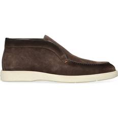 Santoni Suede Detroit High-Top Loafers brown 1/2