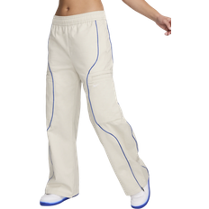 Nike Women's Sportswear High Waisted Woven Trousers - Light Bone/Game Royal/White