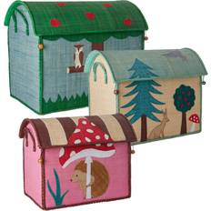 Rice Happy Forest House Toy Baskets Large 3-pack