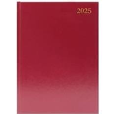 Red Calendars Q-CONNECT Diary 2 Page Per Day A4 Burgundy