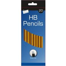 Tallon Just Stationery HB Pencil with Eraser Top Pack of 20