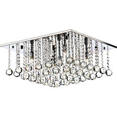 Mercer41 Dar Abacus 5 Crystal Ceiling Flush Light