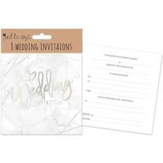 Tallon Marble and Silver Wedding Invitations 8 PK