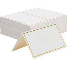 Juvale 100 pack name cards for table setting for dining tables, restaurants, 3.5 x 2 in Gold