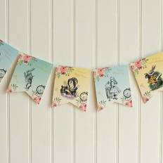 Luck and Luck Alice in party bunting mag hatters tea party hanging decor 3m