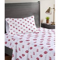 Pegasus Oklahoma Sooners Bed Sheet Red, White (243.8x167.6cm)