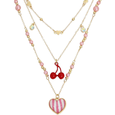 Betsey Johnson Pool Party Cheery Illusion Necklace - Gold/Multicolour