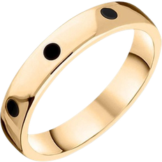 Men - Rose Gold Rings C. W. Sellors Wedding Band Ring - Gold/Black