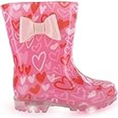 Be Only Rosalia Flash Kinder Stiefel in Herzform, Leuchtend Gummistiefel, Rosa