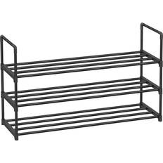 Songmics 3-Tier Black Shoe Rack 30x55cm