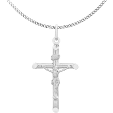 T.H.Baker Crucifix Pendant Necklace - Silver