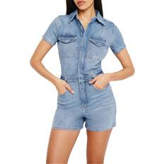 Good American Fit For Success Shorts Jumpsuit - Blue