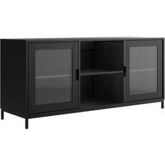 LPD Maddox Matte Black Storage Cabinet 128x58cm