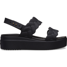 Crocs Sandals Crocs Brooklyn Woven Low Wedge - Black