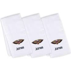 Chad & Jake Infant White New Orleans Pelicans Personalized Burp Cloth 3-Pack