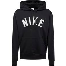 Nike Swoosh Men's Dri-FIT French Terry Pullover Fitness Hoodie - Black/White