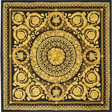 Gold - Men Scarfs Versace Barocco Silk Scarf - Black/Print