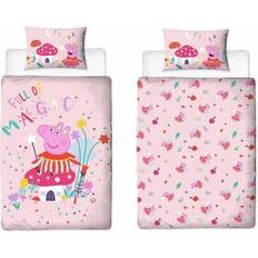 Pink Bed Set Kid's Room Peppa Pig Magic Fairy Duvet Set 53.9x78"