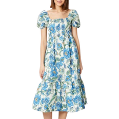 Midi Dresses - S Dorothy Perkins Women's Floral Puff Sleeve Midi Dress - Floral