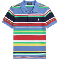 Polo Ralph Lauren Toddler Striped Cotton Mesh Polo Shirt - New England Blue Multi