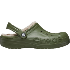 Green - Women Outdoor Slippers Crocs Baya Lined Clog - Army Green/Multi