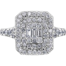 T.H.Baker Mosaic Cluster Ring - White Gold/Diamonds