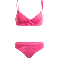 Women - XXL Bikini Sets Roxy Beach Classics Women's Two Piece Wrap Bikini Set - Shocking Pink