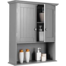 Costway Mounted Bathroom with Shelf-Grey