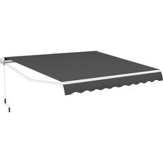 Costway 3.6 3 m Patio Retractable Awning with Manual