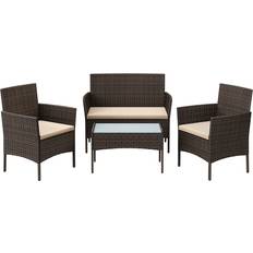 Songmics Polyrattan Garden Outdoor Lounge Set