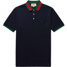 Gucci Stretch Piqet Polo Shirt - Navy