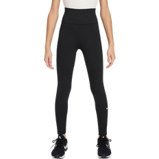 Nike Girls Trousers Nike Older Kid's Dri-FIT High-Waisted Leggings - Black/White (FZ5605-010)