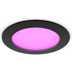 Philips Hue Slim Recessed Black/White Ceiling Flush Light 17cm