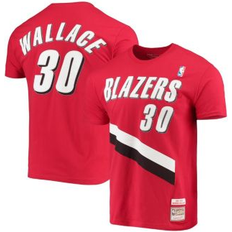 NBA T-shirts Mitchell & Ness Men's Rasheed Wallace Red Portland Trail Blazers Hardwood Classics Player Name Number T-Shirt