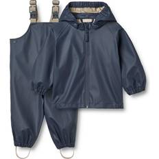 Wheat Kid's Charlie with Suspenders Rain Set - Ink