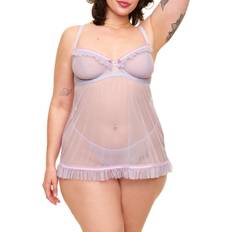 Adore Me Plus Tayla Babydoll Lingerie purple