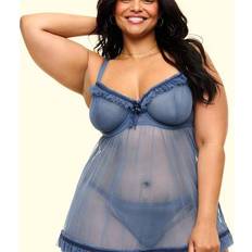 Blue - Women Lingerie Sets Adore Me Plus Tayla Babydoll Lingerie Dark blue