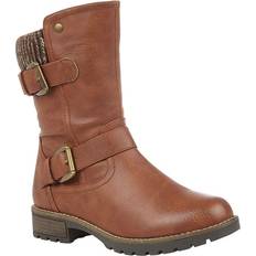 Brown - Women High Boots Lotus Women's Jemima Womens Calf Boots Brown